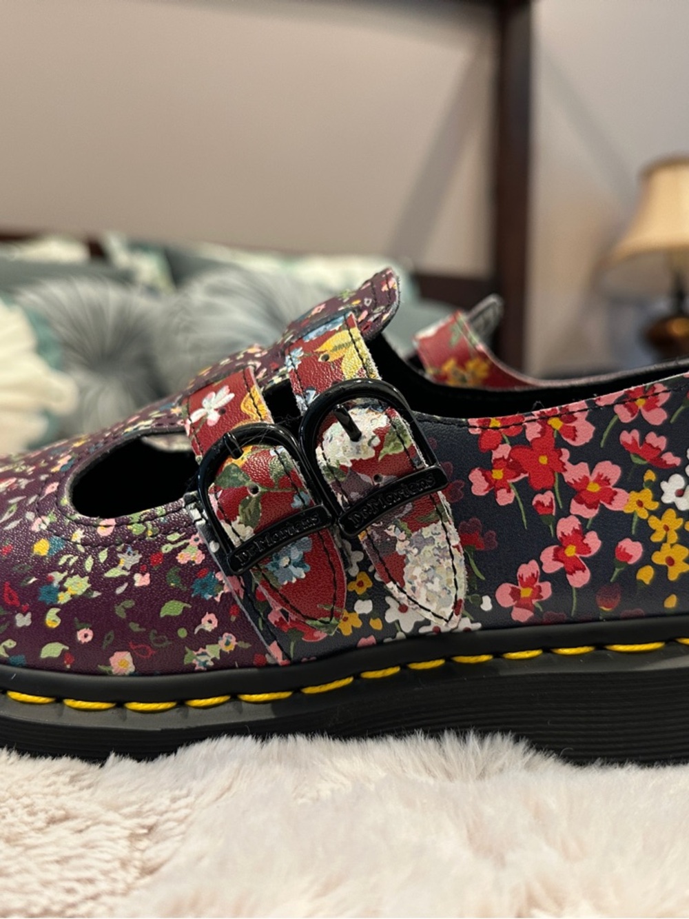 Dr. Marten 8065 Mary Jane Platform Shoes - Black/Multicolor, NIB, Size 39 (US 8)